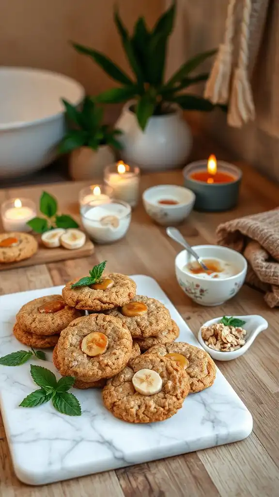 caramelized banana oatmeal cookies