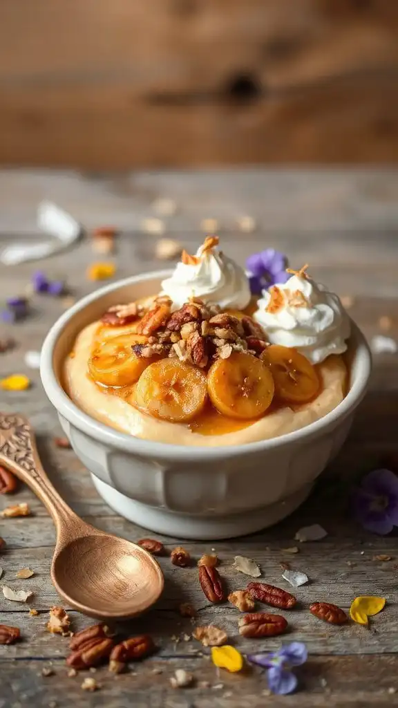 caramelized banana pudding delight
