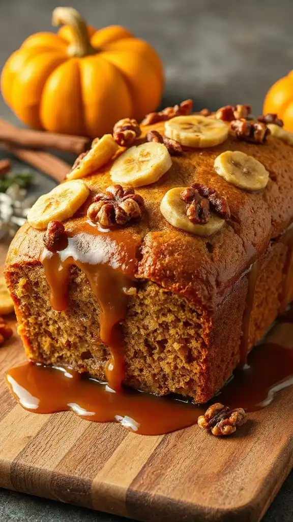 caramelized banana walnut bread