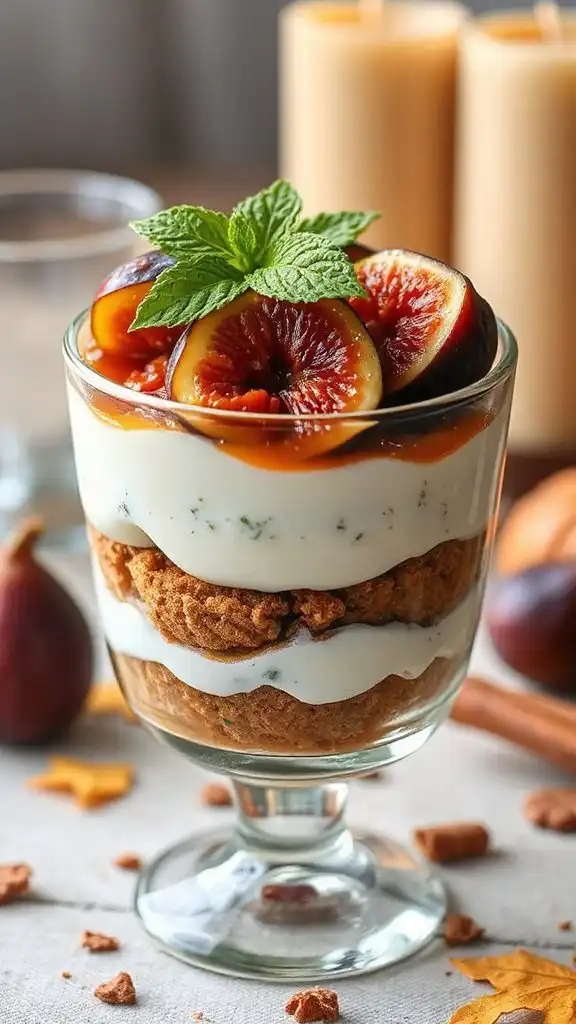 caramelized fig yogurt parfait