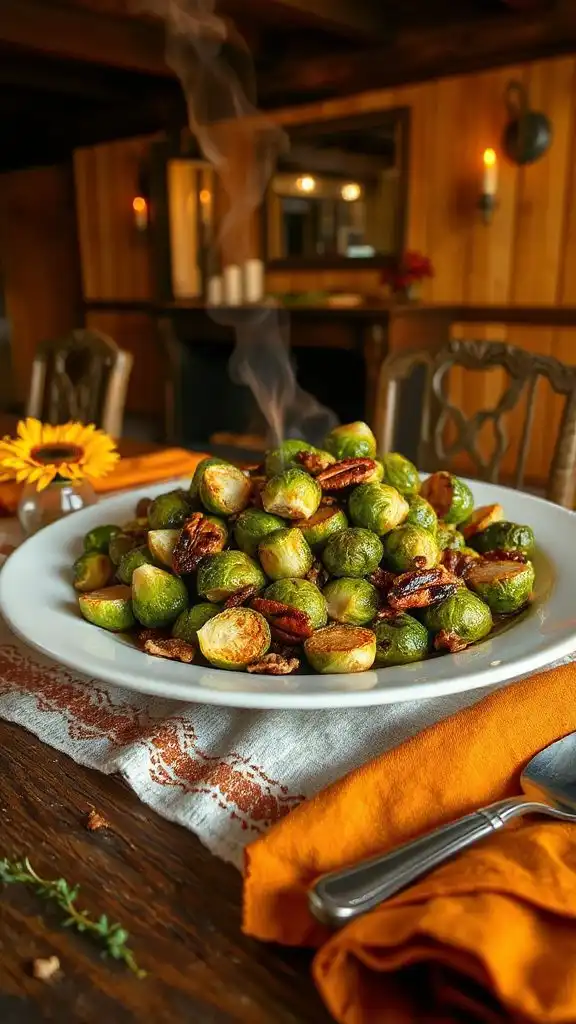 caramelized maple brussels sprouts