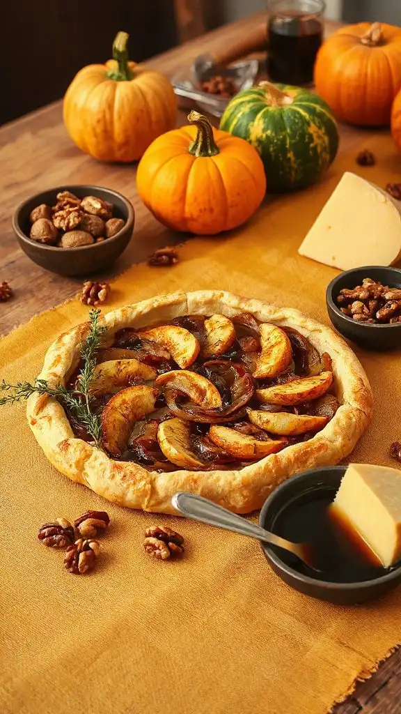 caramelized onion apple tart