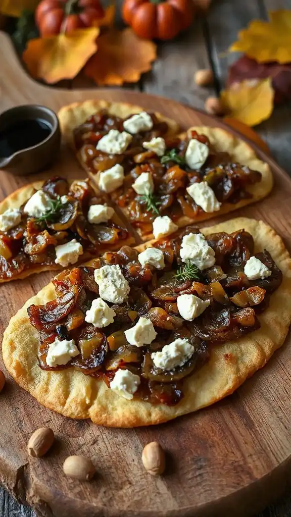 caramelized onion gorgonzola flatbreads