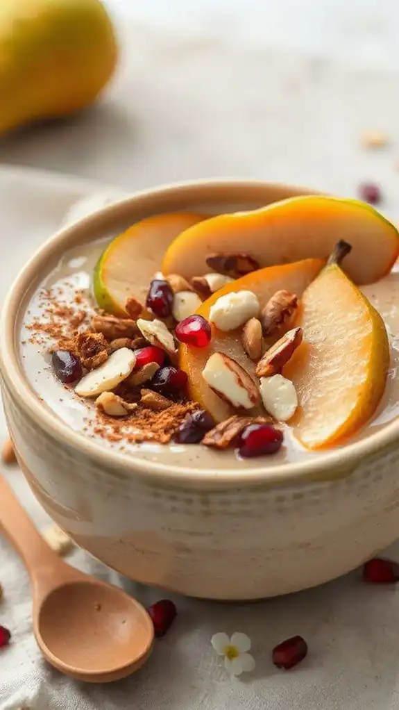 caramelized pear almond smoothie