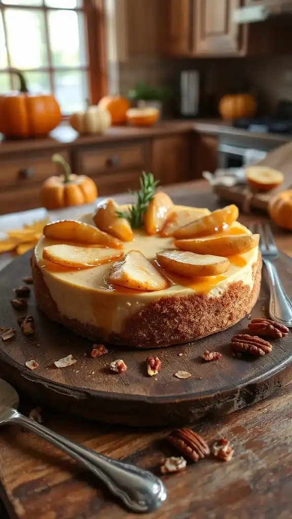 caramelized pear cheesecake delight
