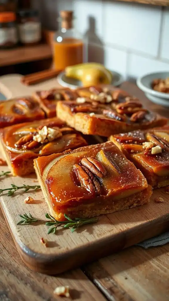 caramelized pear dessert bars