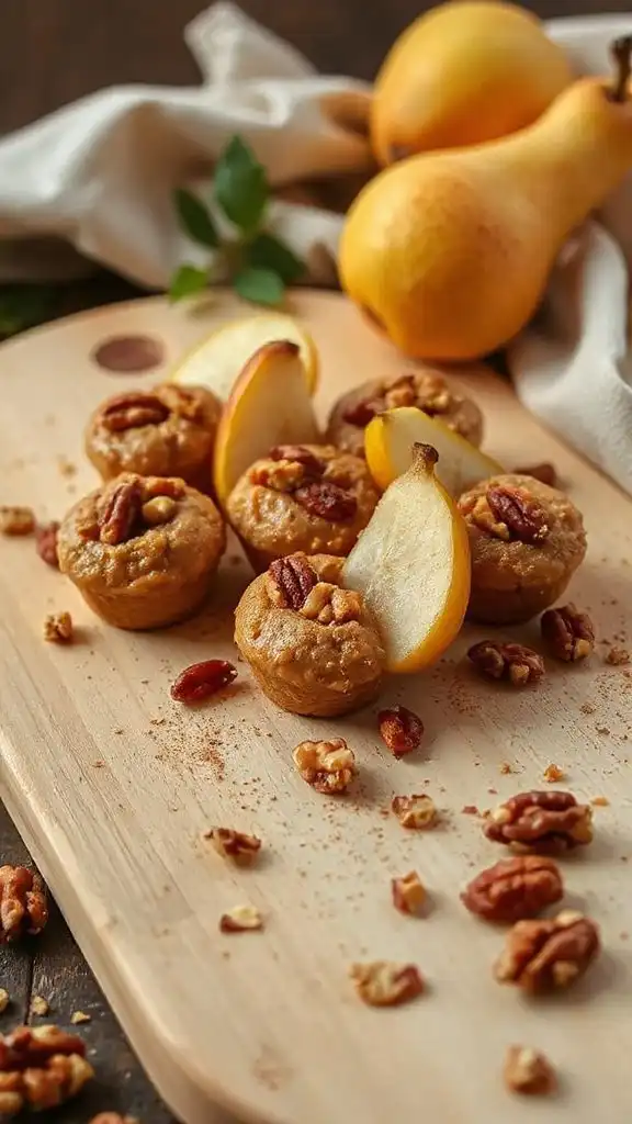 caramelized pear walnut dessert