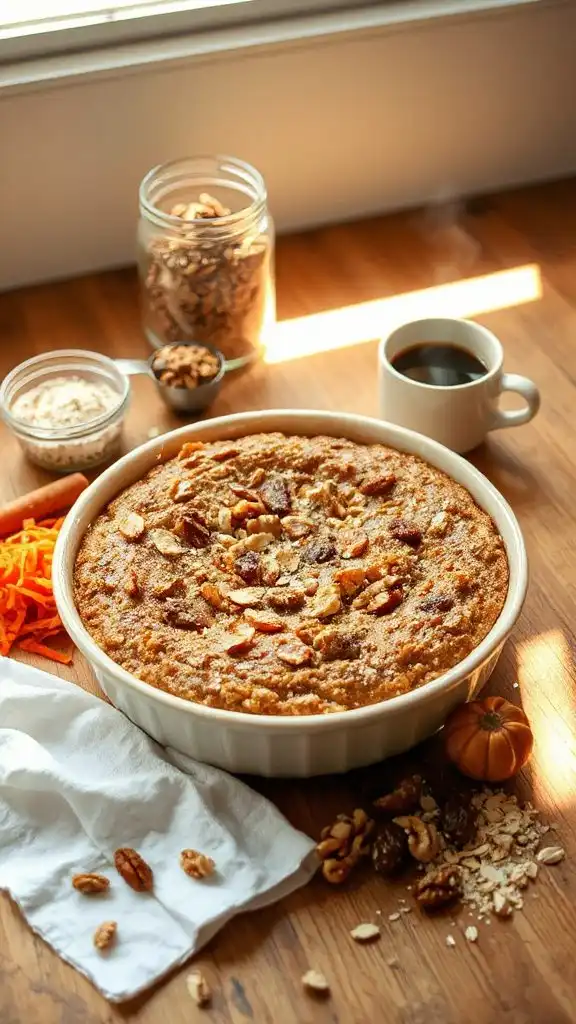 carrot cake oatmeal bake