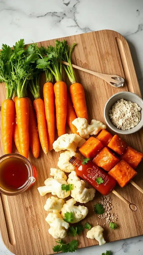 carrots and cauliflower preparation