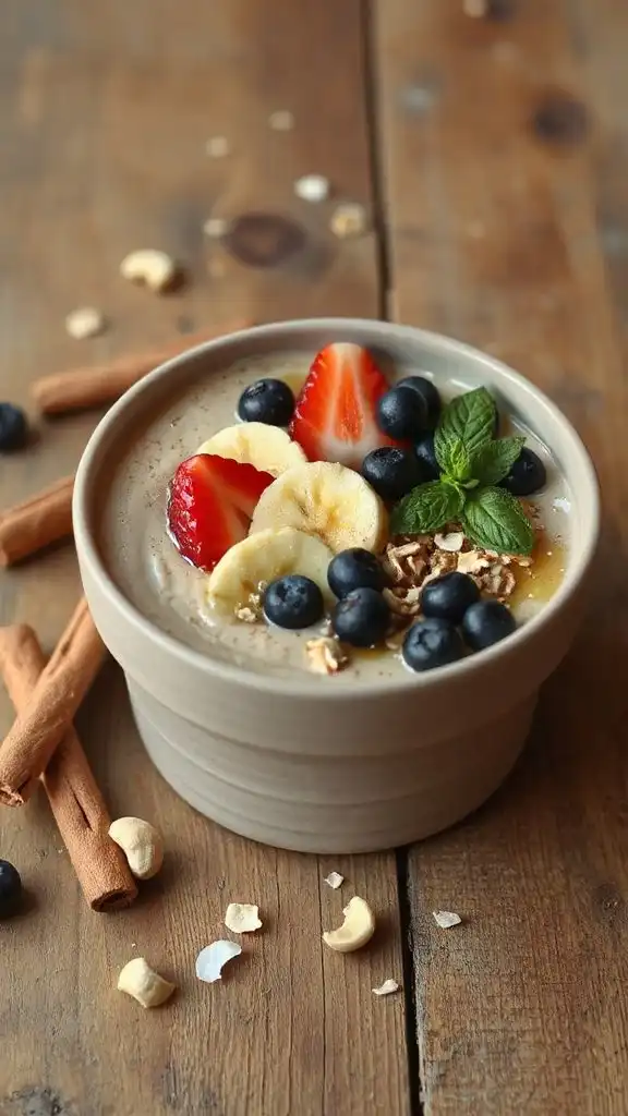 cashew cinnamon smoothie bowl