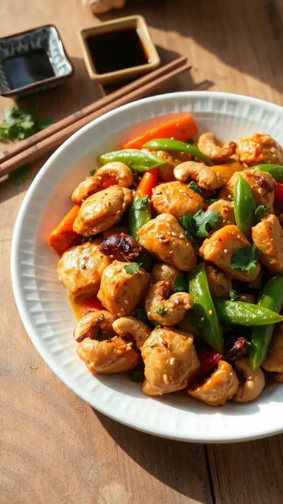 cashew ginger chicken stir fry