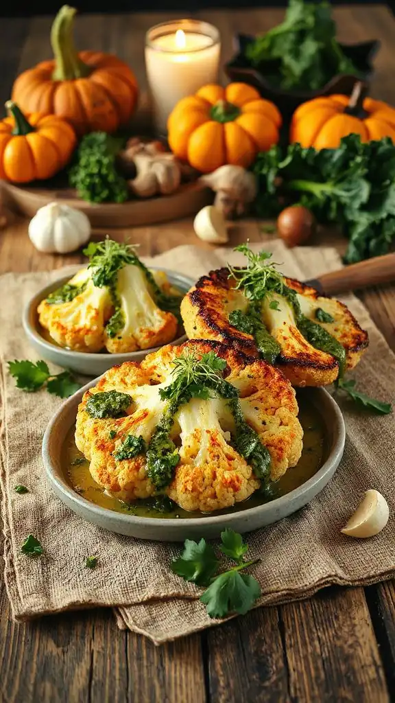 cauliflower steaks with chimichurri