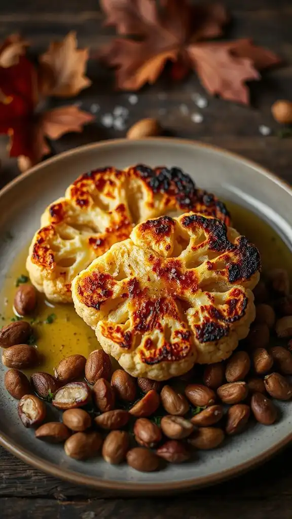 cauliflower steaks with hazelnuts