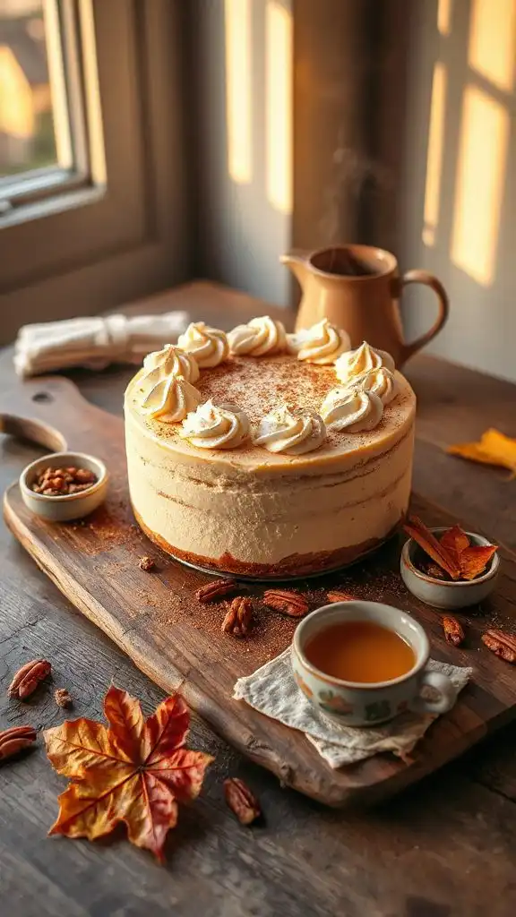 chai flavored creamy cheesecake delight