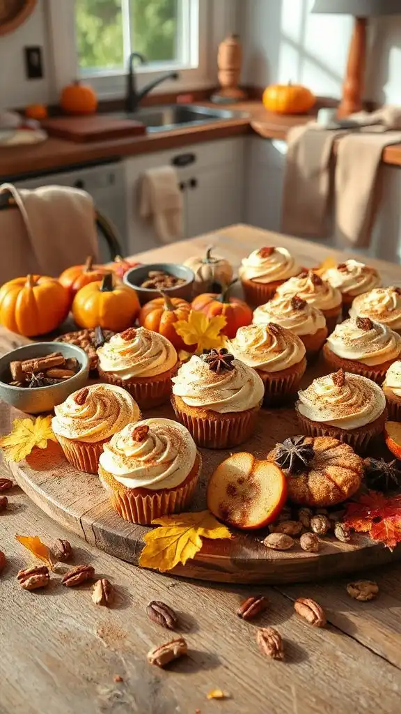 chai flavored cupcakes with frosting