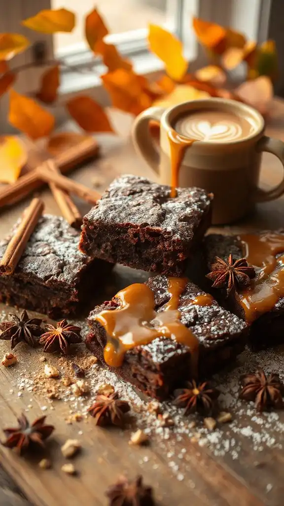 chai flavored fudgy brownies