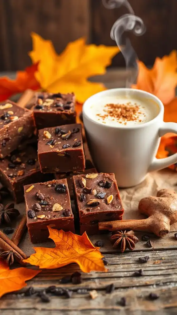 chai infused fudge with cacao