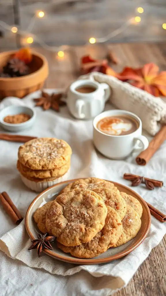 chai infused snickerdoodle cookies