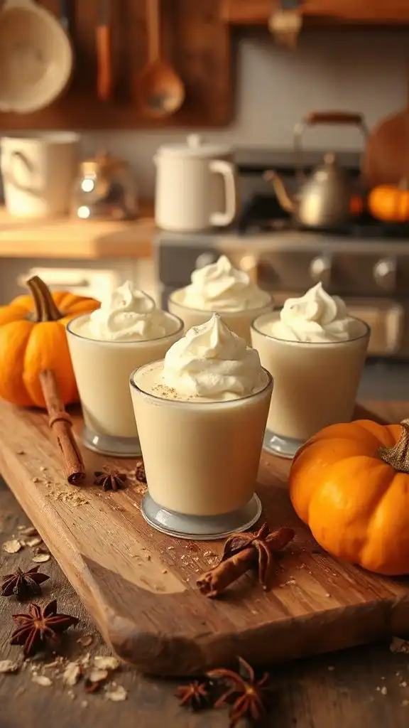 chai infused vanilla custard cups