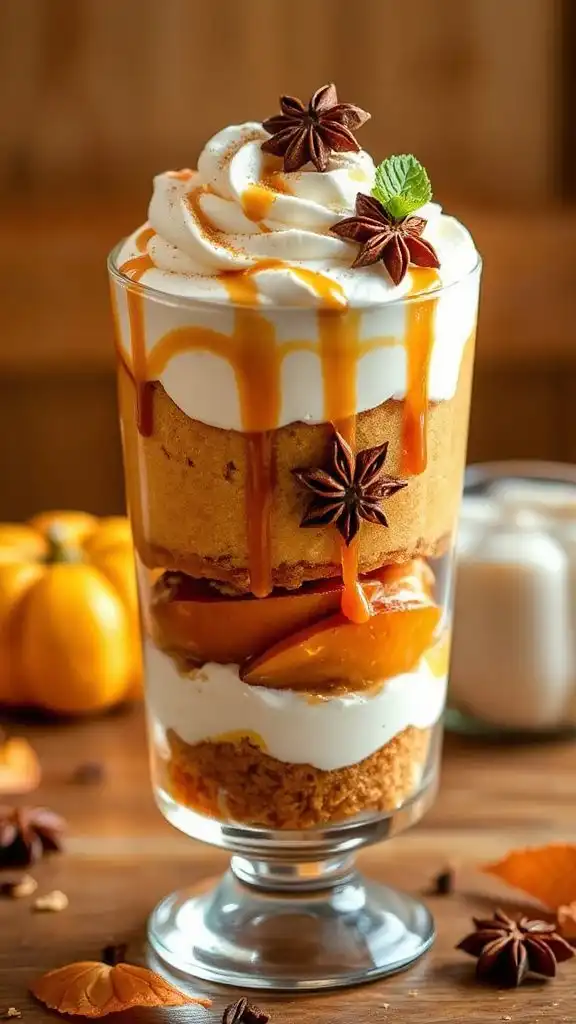 chai inspired fall trifle dessert