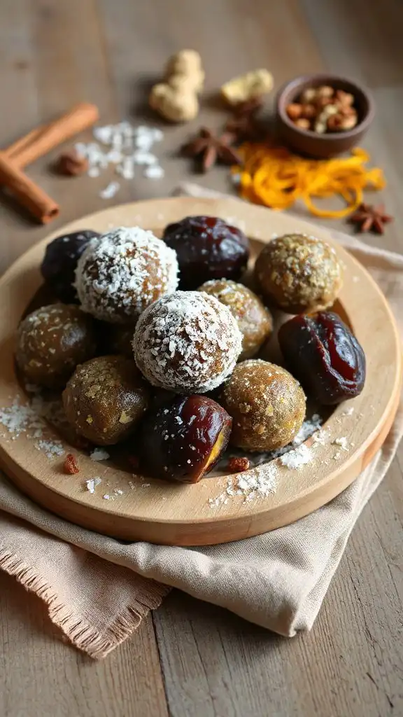 chai spice date bliss balls