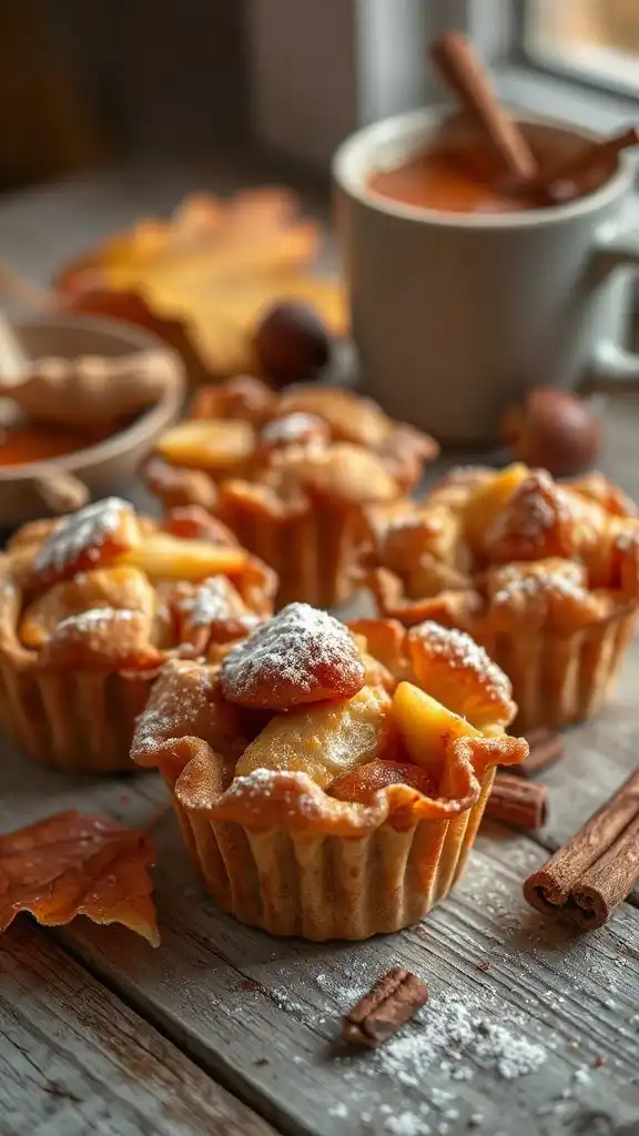 chai spiced apple fritter cups