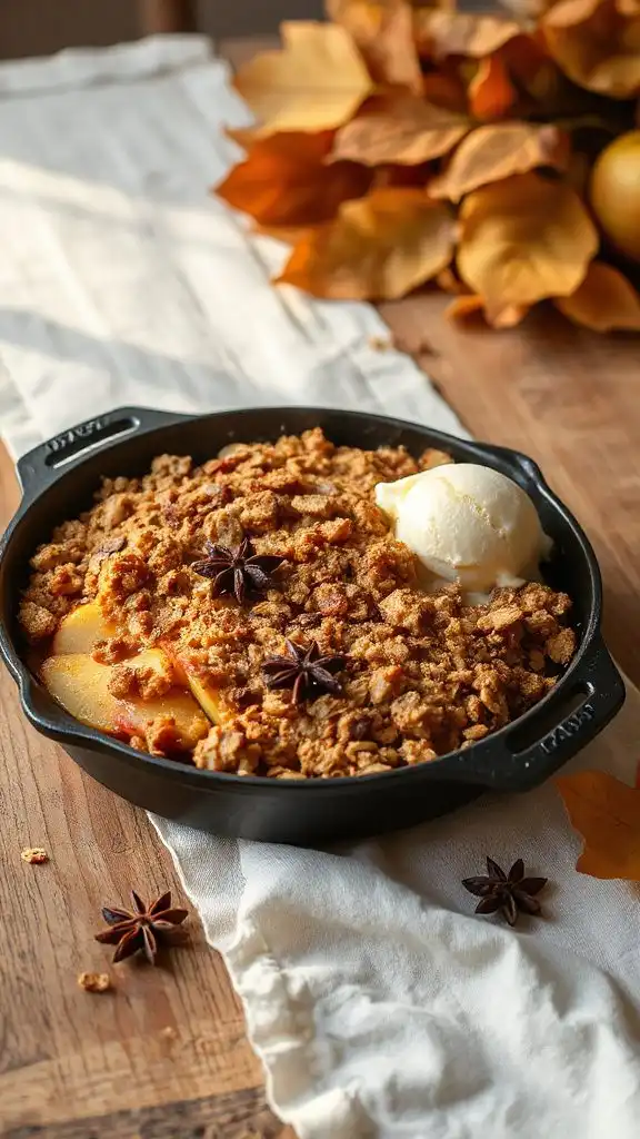 chai spiced baked apple dessert