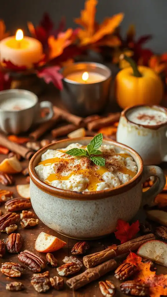 chai spiced creamy rice pudding