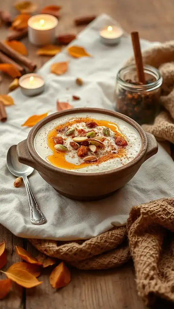 chai spiced creamy rice pudding
