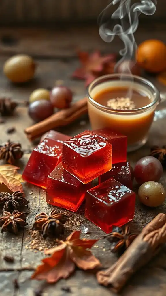 chai spiced grape gel e dessert