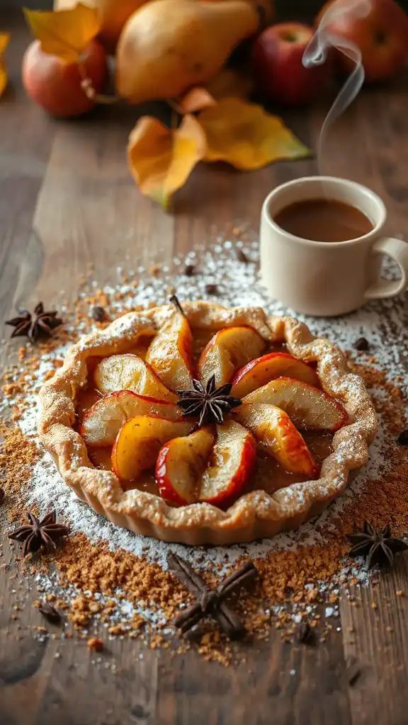 chai spiced pear tart