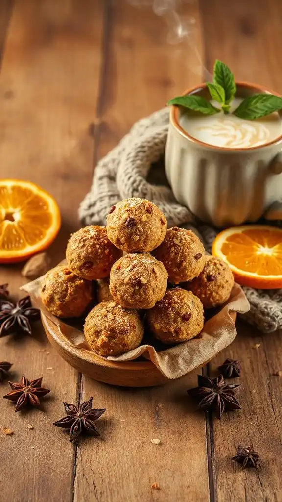 chai spiced protein snack balls