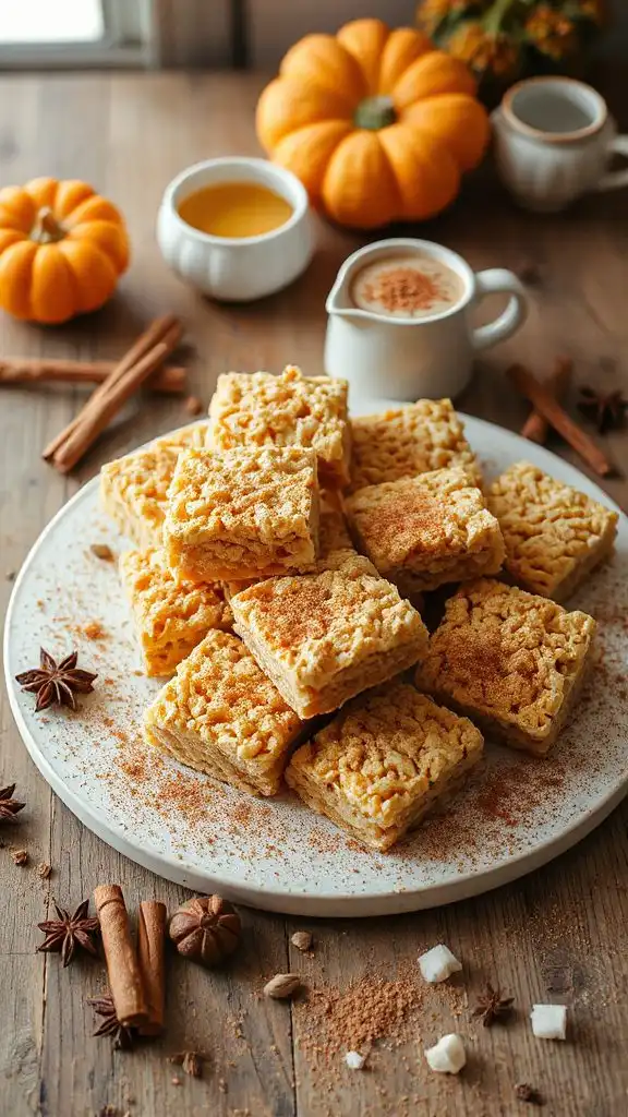 chai spiced rice krispie treats