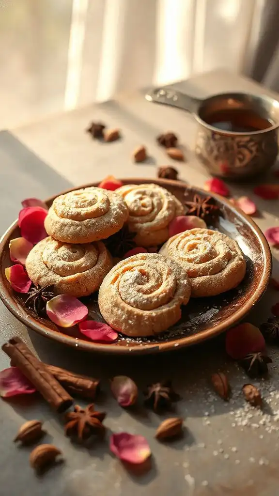 chai spiced rosewater cookies recipe