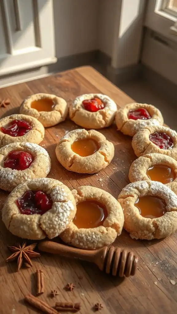 chai spiced thumbprint cookie fillings