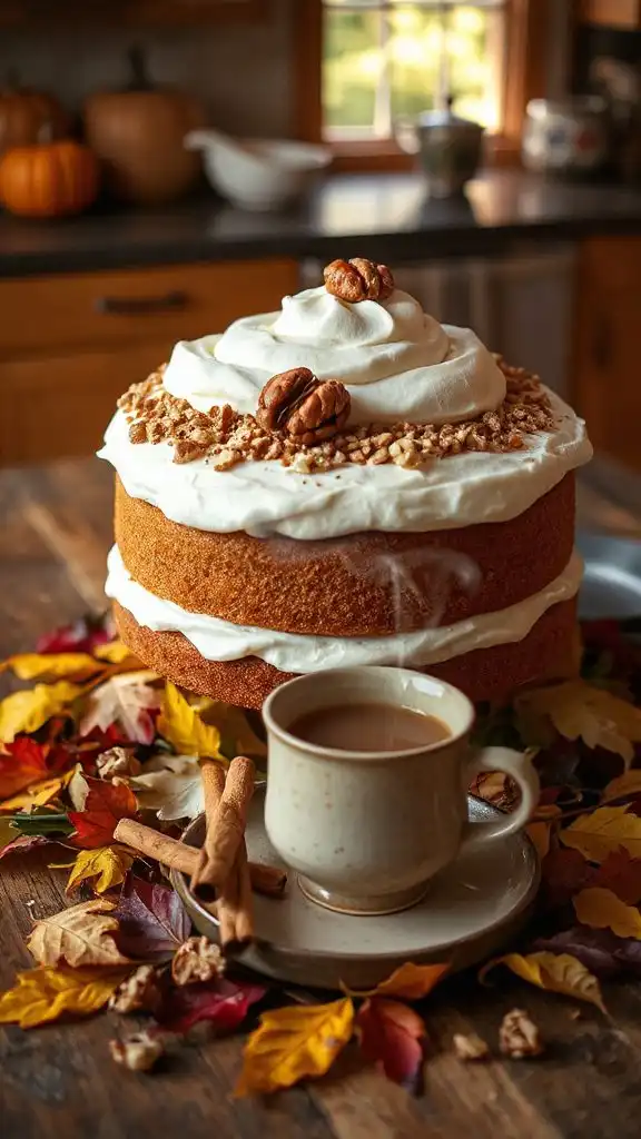chai spiced walnut cake recipe