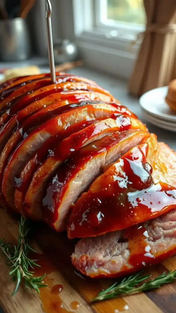 checking ham doneness carefully
