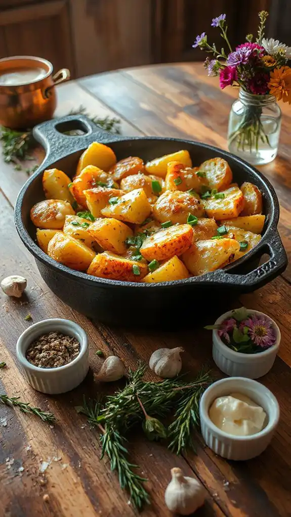 cheddar herb potato skillet