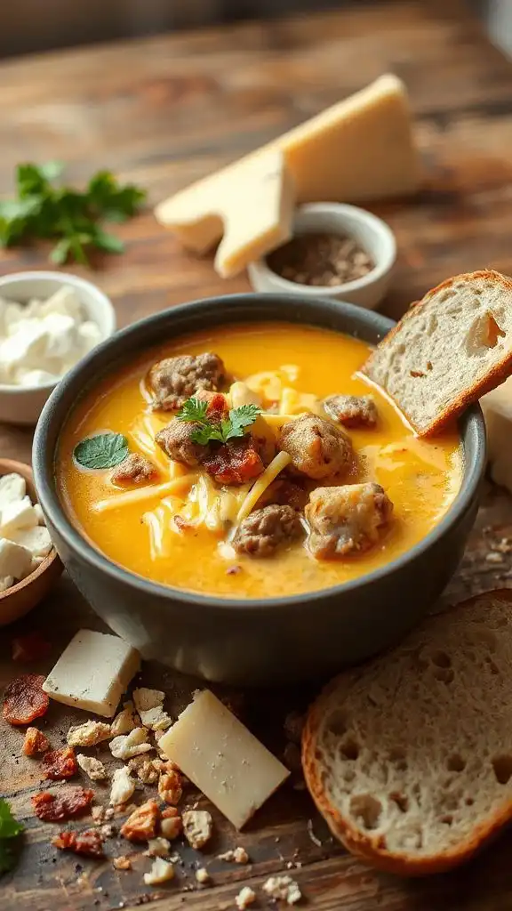 cheeseburger soup with cheese