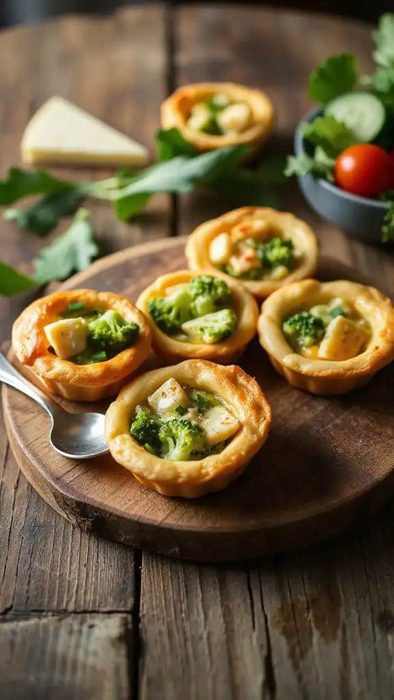 cheesy broccoli pastry bites