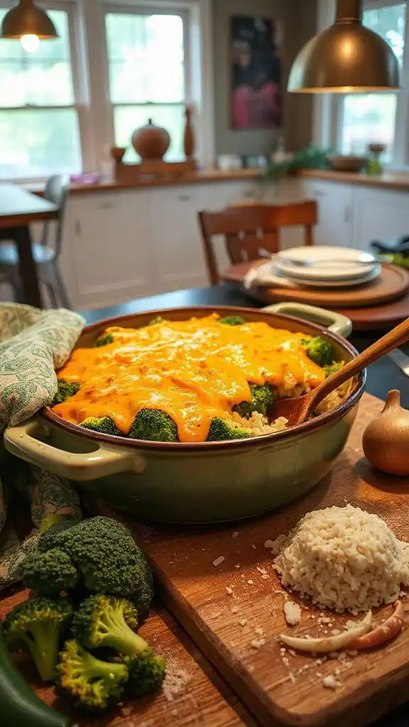 cheesy broccoli rice casserole