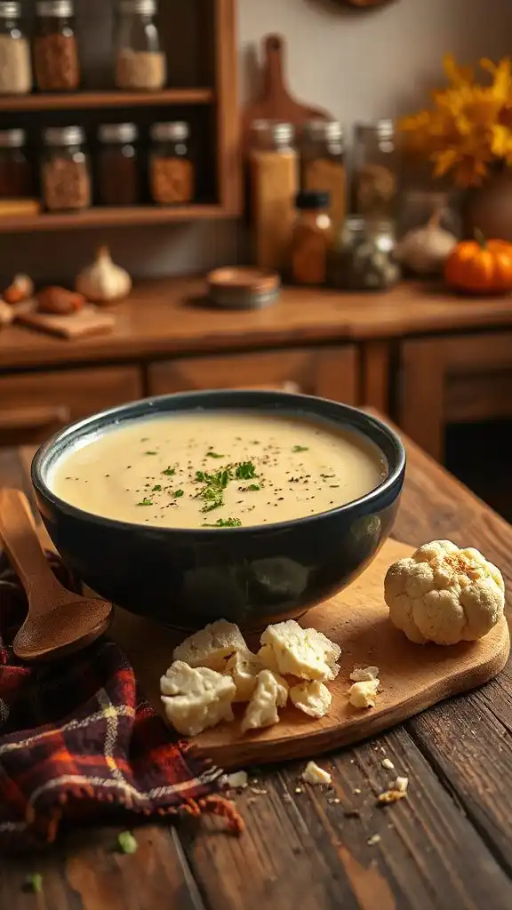 cheesy cauliflower soup recipe