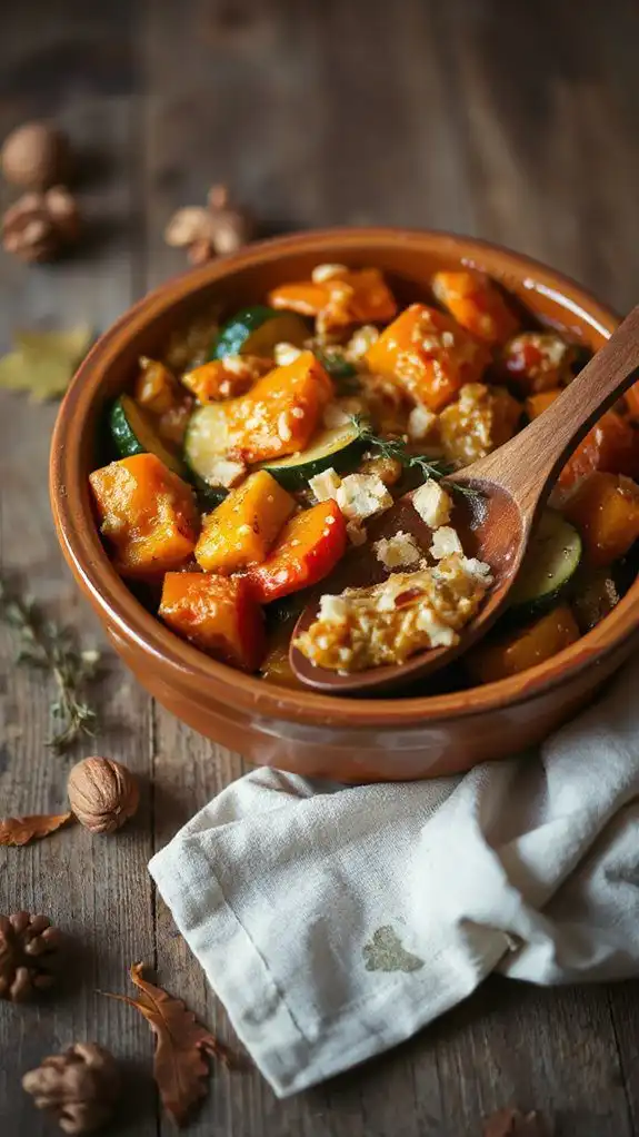 cheesy fall vegetable dish
