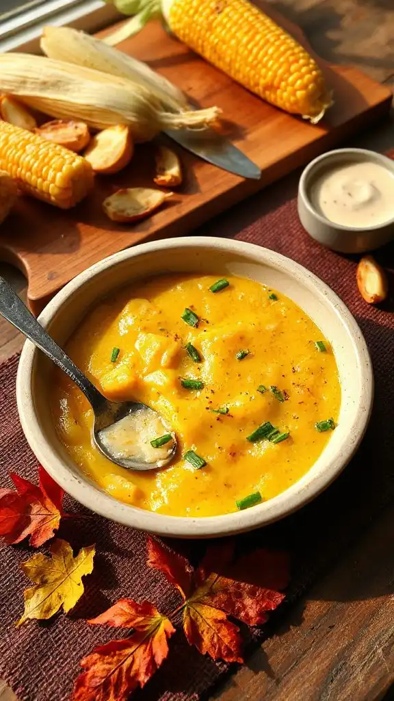 cheesy garlic corn pudding