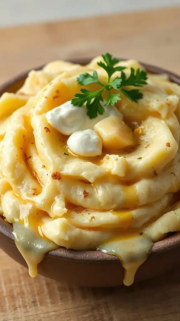 cheesy garlic mashed potatoes