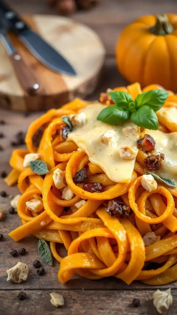 cheesy pumpkin pasta bake