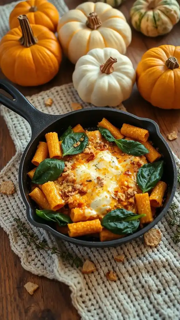 cheesy pumpkin spinach ziti cheesy pumpkin spinach ziti