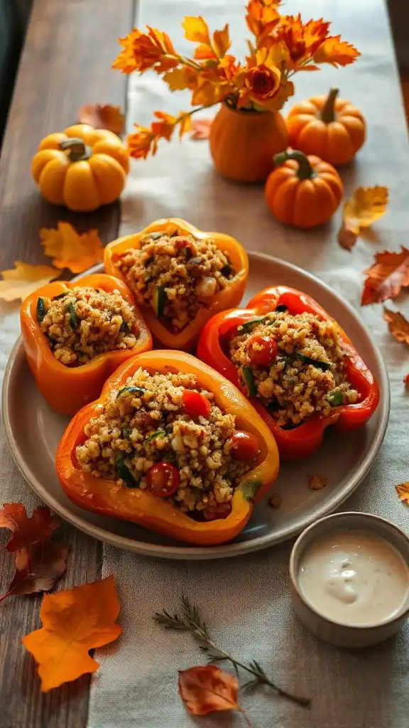 cheesy quinoa stuffed peppers