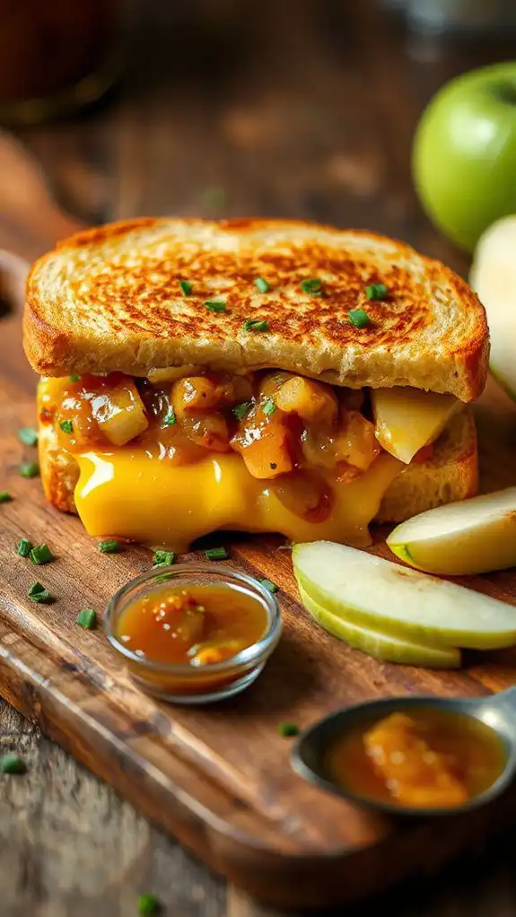 cheesy sandwich with chutney