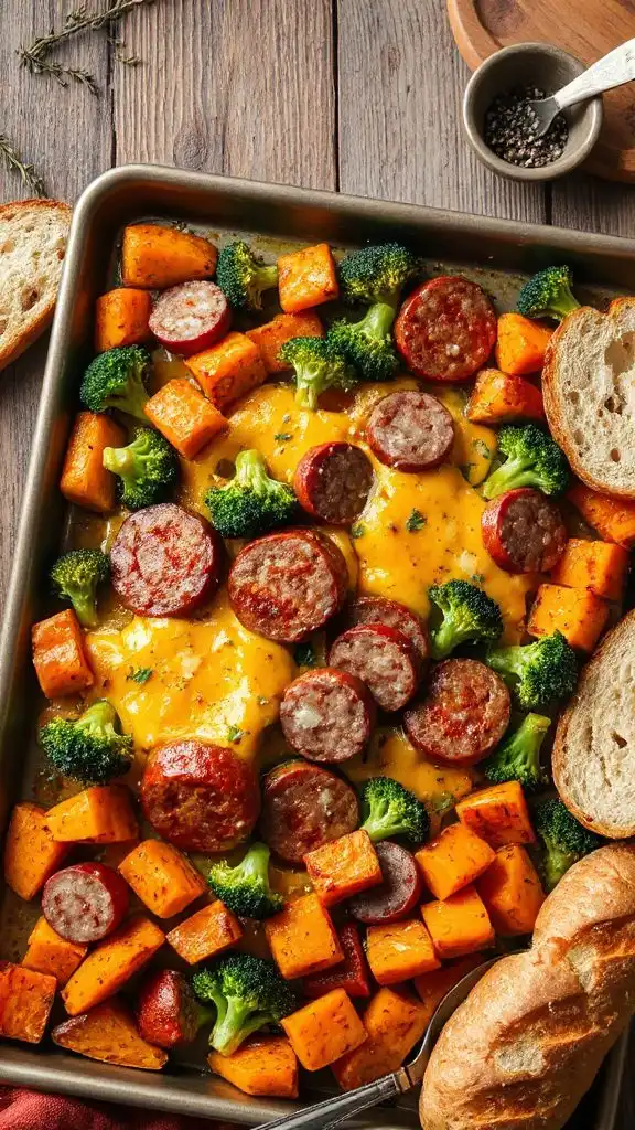cheesy sausage broccoli bake